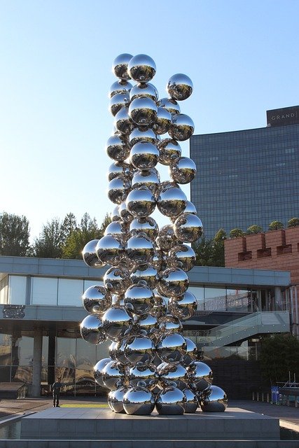 Museum entrance art display